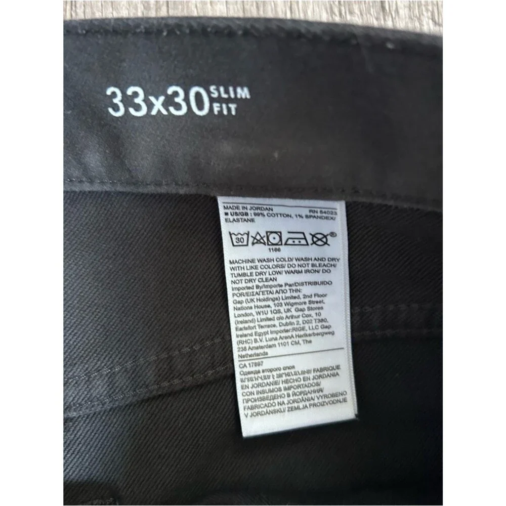 Banana Republic Men's Traveler Slim Fit Charcoal Gray Jeans 33x30